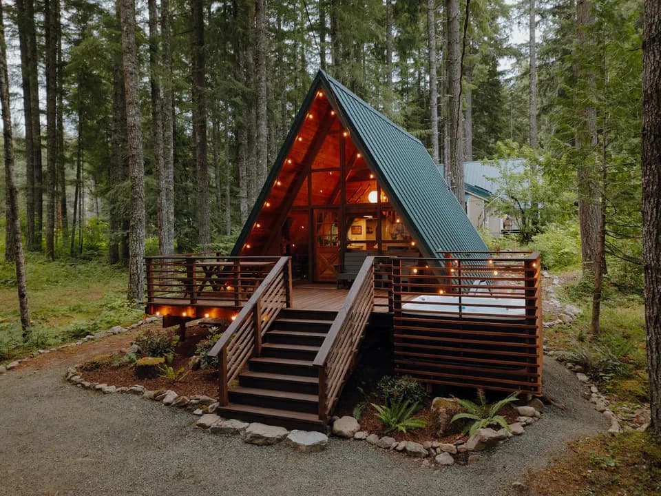 NEW! Ranger's Timberline A-Frame w/ Hot Tub in Packwood, Washington, United States